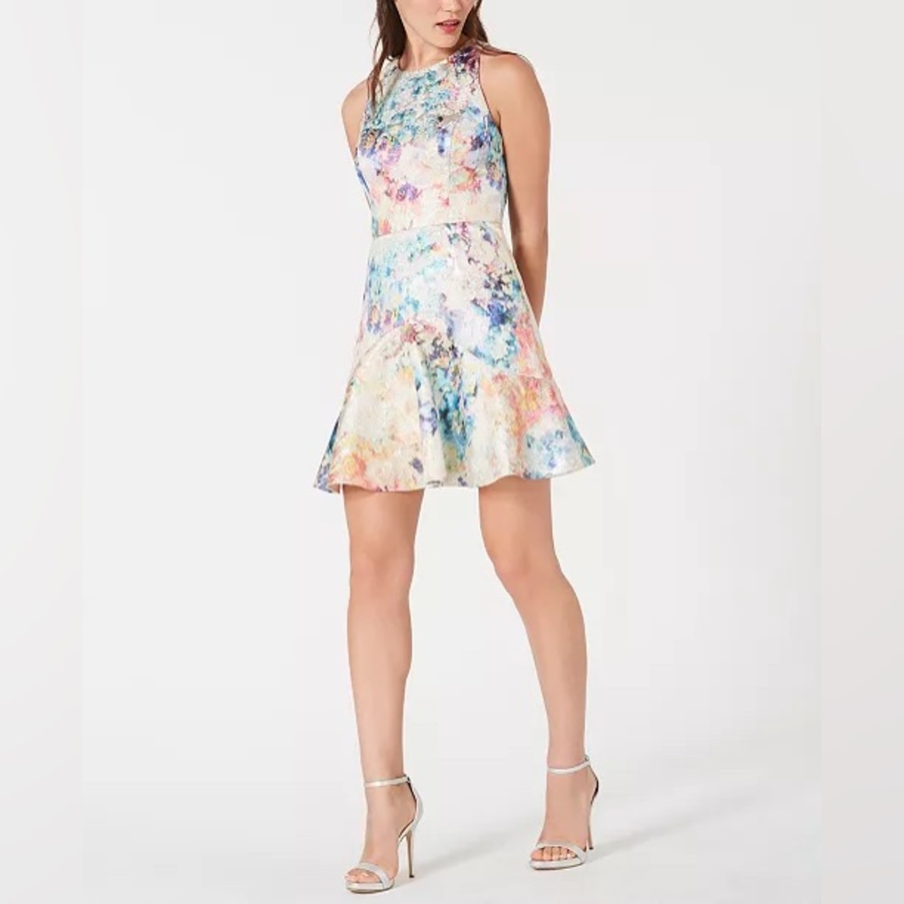 Aidan Mattox Printed Jacquard Dress *Brand New with Tags*